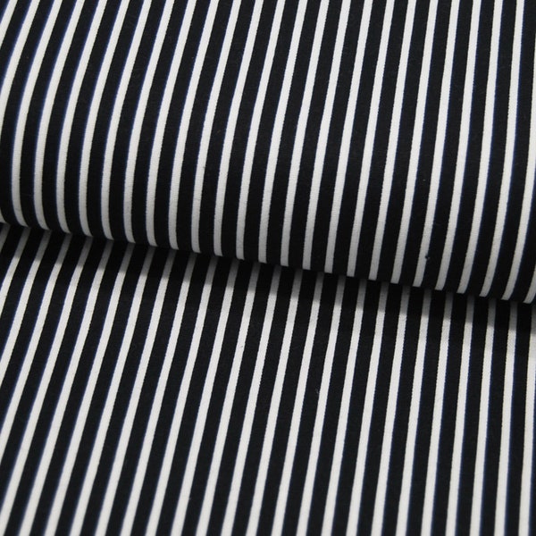 Baumwolle - Stripe - Schwarz-Weiss gestreift * 0,5 Meter