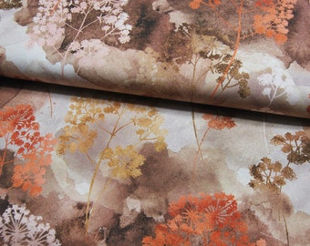 Canvas - Canvas Digital - Flowers - Blumenmuster in Toffee * 0,5m