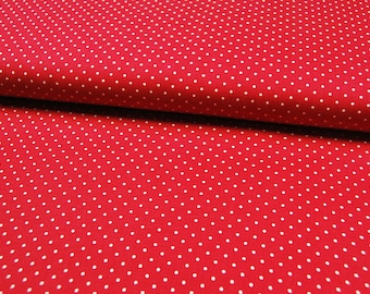 Petit Dots auf Rot - Baumwolle 0,5 m