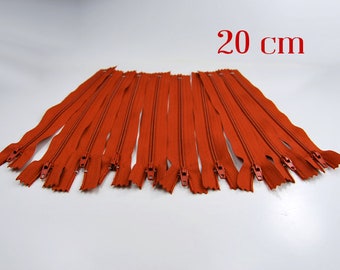 10 x 20cm fuchsfarbene Reißverschlüsse