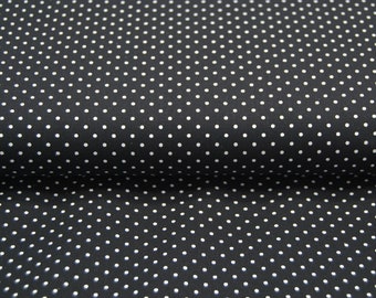 Petit Dots - Minipunkte auf Schwarz - Baumwolle 0,5m