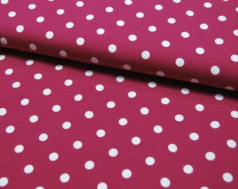 Jersey - Dots auf Dunkelpink - 0,5 m