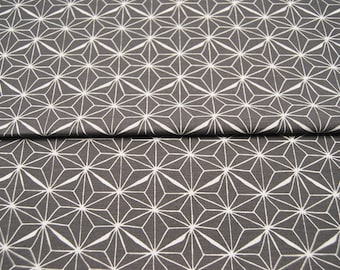 Beschichtete Baumwolle - ABSTRACT - Graphisches Muster auf  Steingrau / Rock Grey  0,5 m