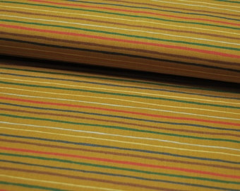 Baumwolle - Stripe an Space -Streifen auf Ocker / Senf * 0,5 m
