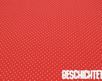 Beschichtete Baumwolle -  Petit Dots Koralle - 50 x 140 cm