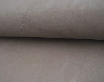 Weiches Kunstleder in Beige mit Struktur - 0,5 Meter