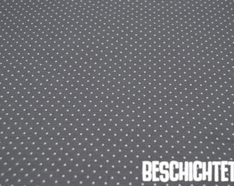 Beschichtete Baumwolle -  Petit Dots Grau  50 x 140 cm