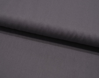 Baumwolle Uni - Dunkel Grau / Anthrazit * 0,5 Meter