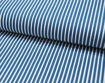 Baumwolle - Stripe - Blau-Weiss gestreift * 0,5 Meter