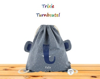 Gym bag / sports bag can be personalized by Trixie Mrs. Elephant