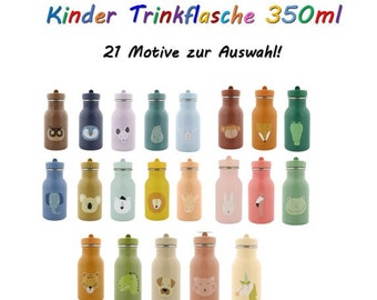 Kindertrinkflasche , Kinderflasche mit Name graviert, Trixie Flasche optional mit Name 350 ml