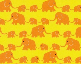 Baumwolle Westfalenstoffe Junge Linie Elefant gelb
