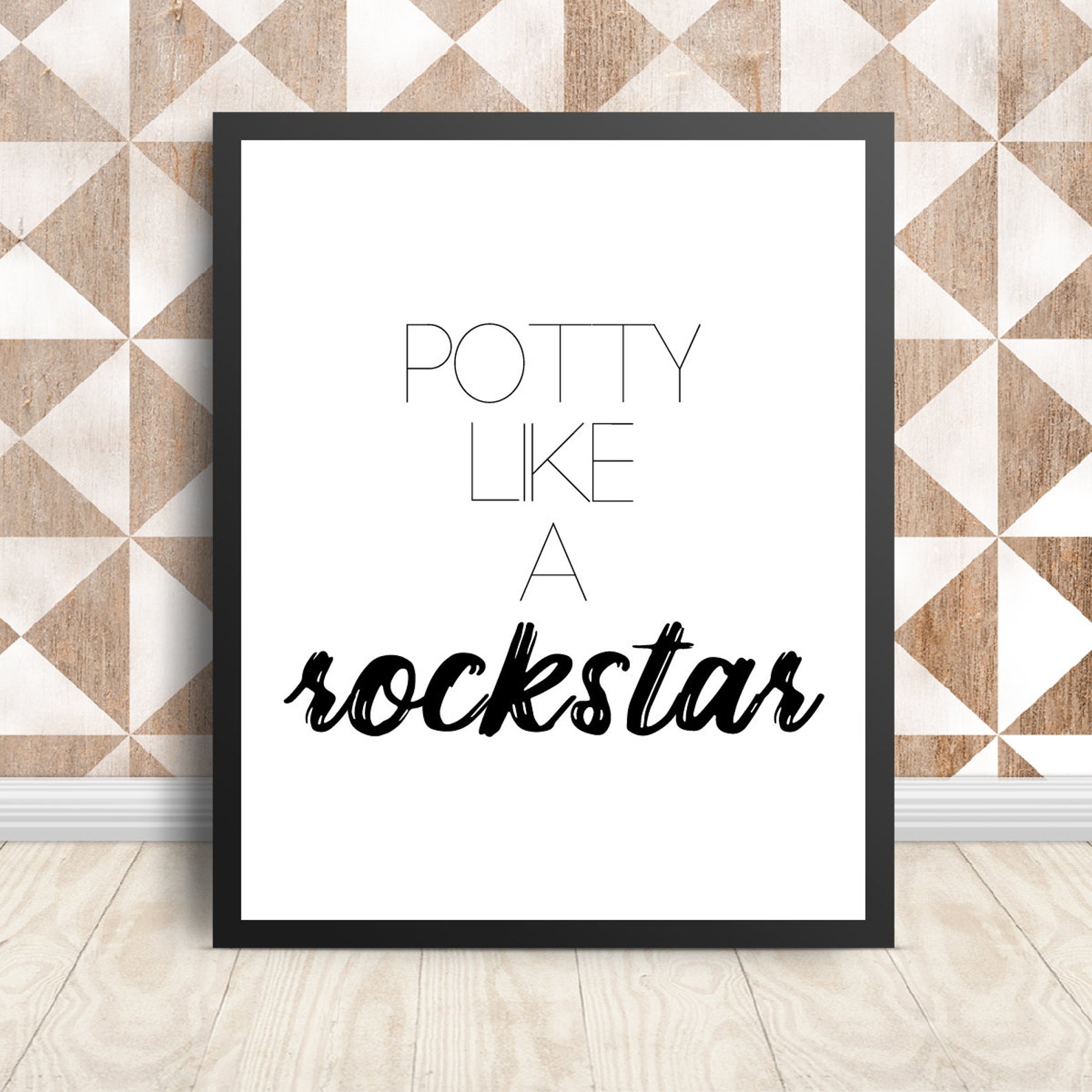 Potty Like A Rockstar Printable Wall Art Wall Art - Etsy