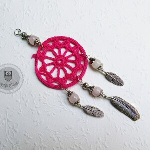 Unikate: Dreamcatcher Traumfänger, Farbwahl Pink