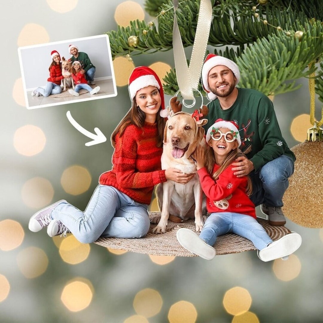 2024 Family Photo Ornament, Custom Family Christmas Gift, Personalized