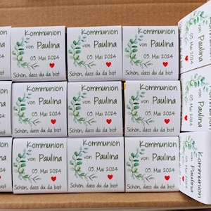 Chocolate as a party favor for Confirmation, Communion, Youth Dedication