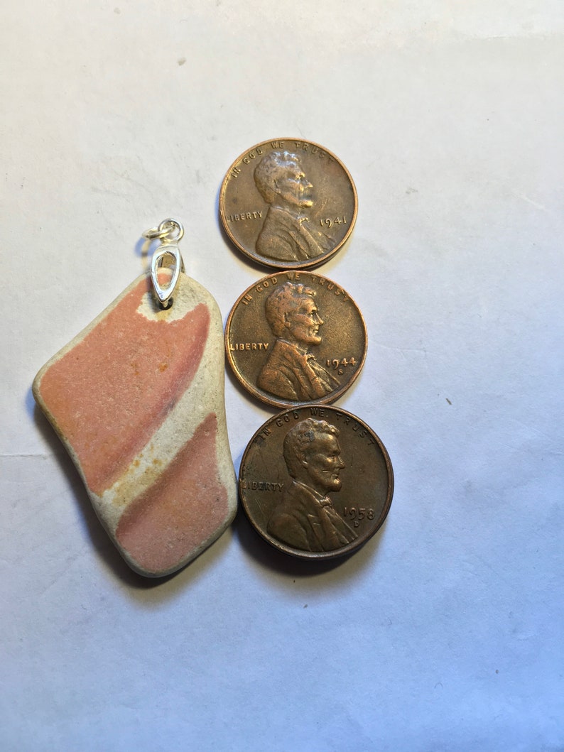 Pink ceramic pendant Sterling silver mermaid Tail Pinch Bail Beautiful