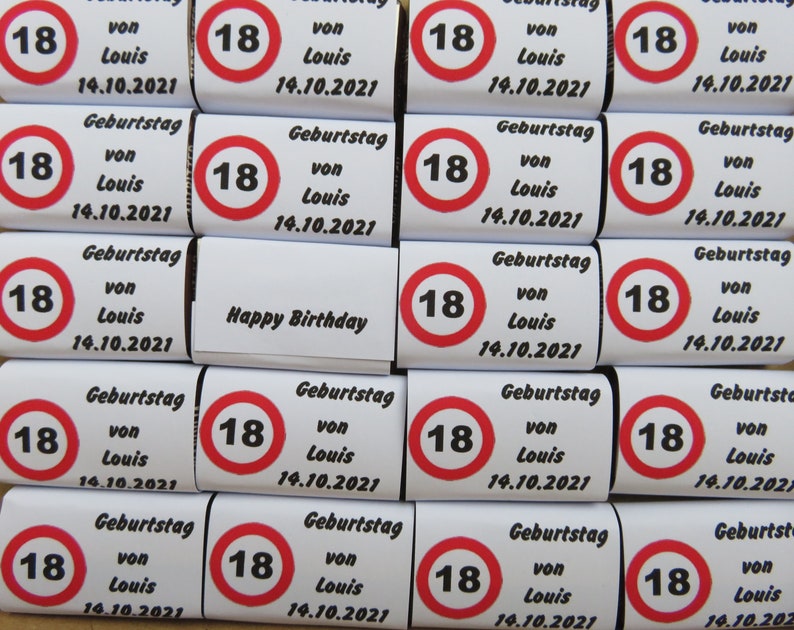 40 Schokoladentäfelchen SAROTTI personalisierte Gastgeschenke Geburtstag jeder Anlass Bild 5