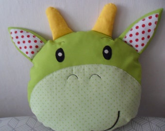 Cuddly pillow small dragon in 2 versions and free personalization