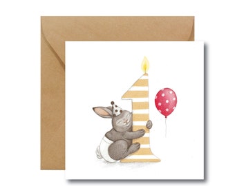 1st Birthday Card, Baby Birthday Card | Ecological Paper