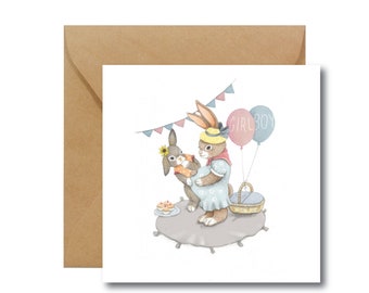 BABY SHOWER | Birthday Card | Baby Birthday Card | Greeting Card | Ecological Paper | Eco card | Boy or Girl
