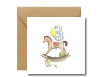 3rd Birthday Card, Baby Birthday Card | Ecological Paper