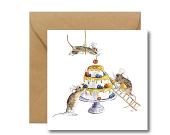 Birthday Card | Cake Birthday Card | Ecological Paper | Eco card