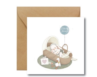 Welcome Home | Birth Card | Baby Birthday Card | Greeting Card