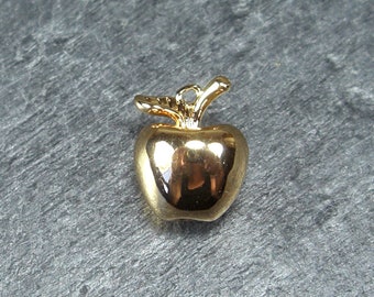 1 petit pendentif pomme, plaqué or 24 carats, 10672