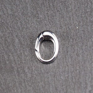 1 clasp/ connector/ pendant/ snap hook, brass, rhodium-plated, 10976