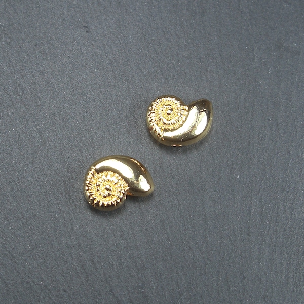 Lumaca perla, placcato oro 14 K, 10478