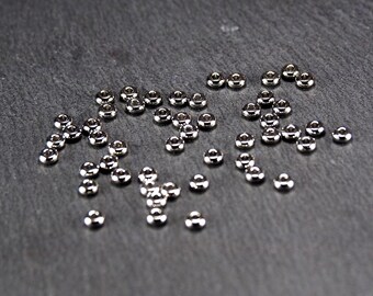 10 small spacer discs 4 mm beads rhodium-plated simple high-quality jewelry spacers, 11172