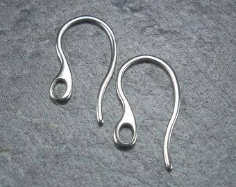 5 pairs of ear hooks, surgical stainless steel, leverbacks, 10659