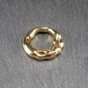 Ring pendant connector 24k gold plated, 10873 image 9