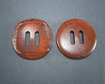 5 buttons wood, 30 mm, wooden buttons, coat buttons, 10376