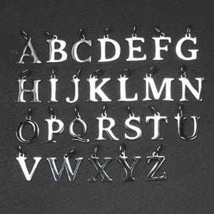1 Buchstaben Anhänger Edelstahl Initialen minimalistisch Geschenk Name Statement, 11191