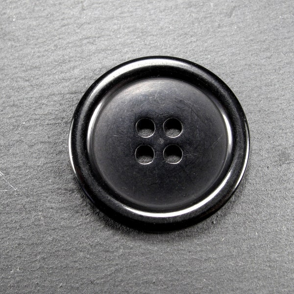 5 boutons en résine, noir, 30 mm, 10765