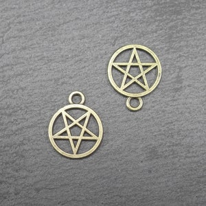 Pendentif Pentagramme Pied de Druide, 5 pièces, 10878