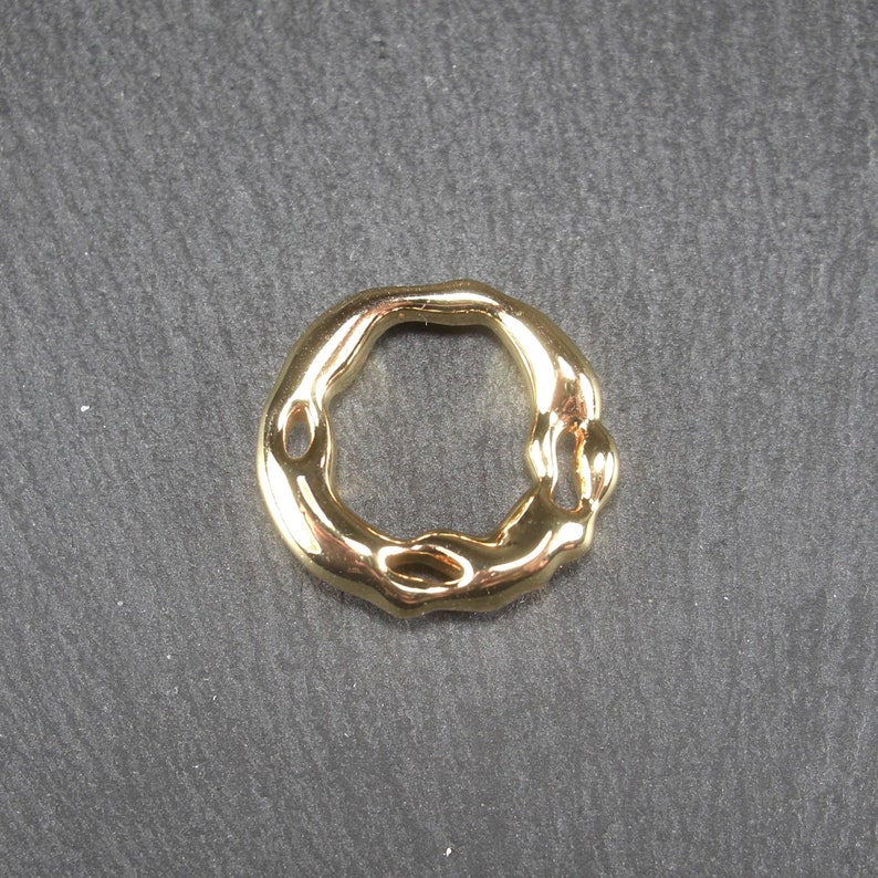 Ring pendant connector 24k gold plated, 10873 image 10