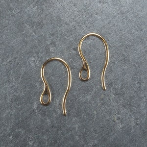 5 pairs of ear hooks, surgical stainless steel, gold-plated, 10176