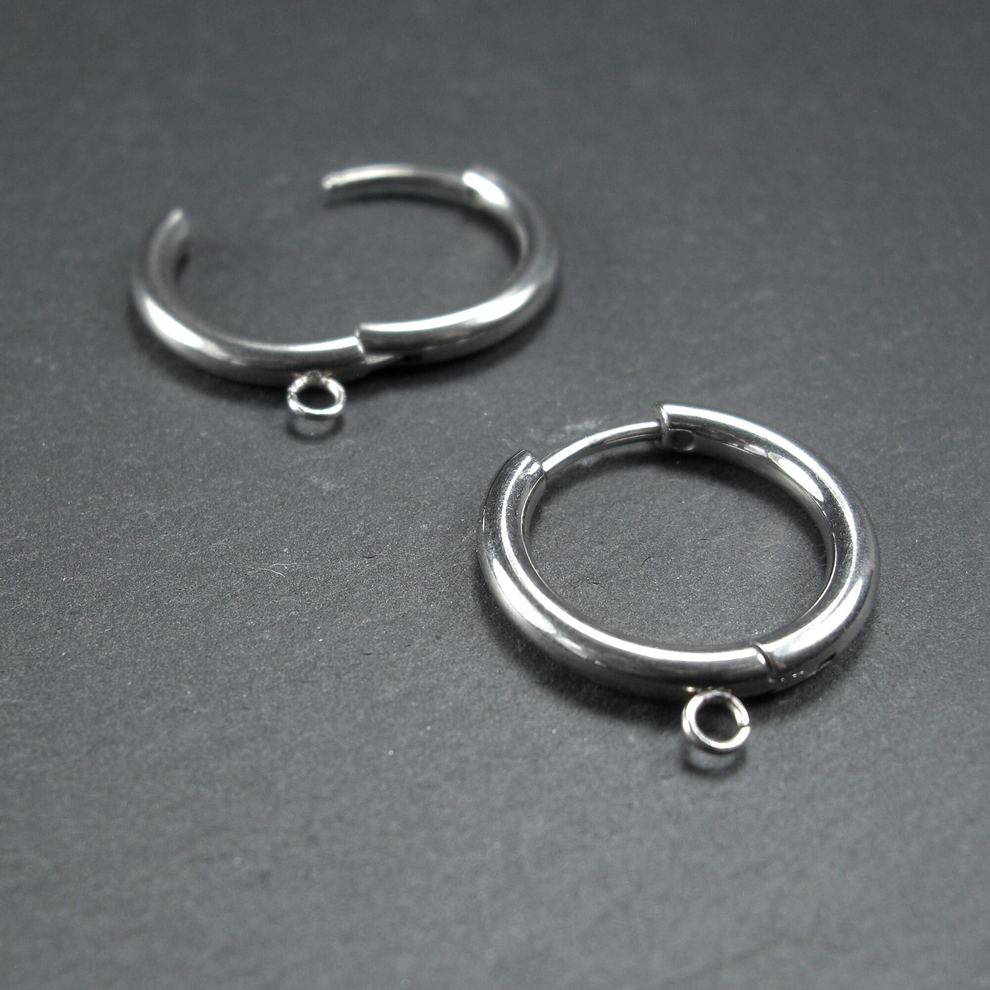 Hobbspring 50 Stück Creolen 25mm - Edelstahl Ohrhaken Für DIY Schmuck