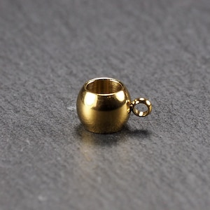4 pendant eyelets 5 mm stainless steel gold-plated pendant loop, 10970