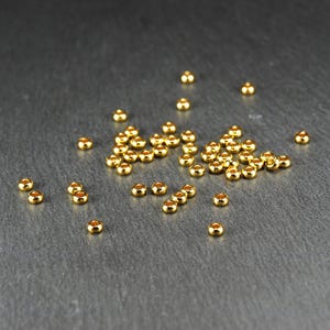 10 small spacer discs 4 mm beads 18 K gold plated gold simple high-quality jewelry spacers, 11170
