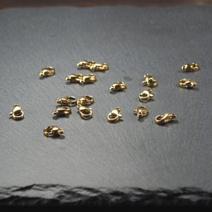 10 moschettoni placcati in oro 10 x 6 mm in acciaio inossidabile, 10294 immagine 6