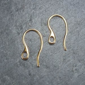 5 pairs of ear hooks made of stainless steel, gold-plated, 10736