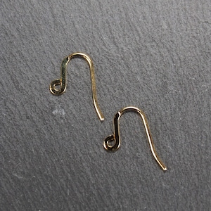 5 pairs of ear hooks made of stainless steel, gold-plated, 10876