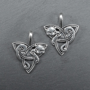 1 Celtic cat pendant, antique silver-colored, 10014