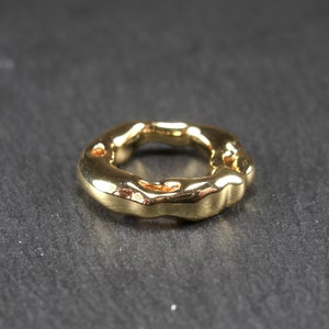 Ring pendant connector 24k gold plated, 10873 image 7