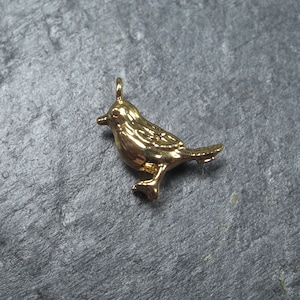 1 pendant small bird, 24 carat gold plated, 10087