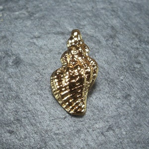 1 pendant shell, snail, gold-colored, 10463